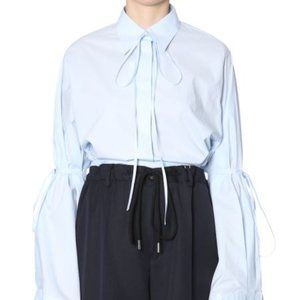 Maison Margiela Parachute Poplin Tie Shirt in Sky